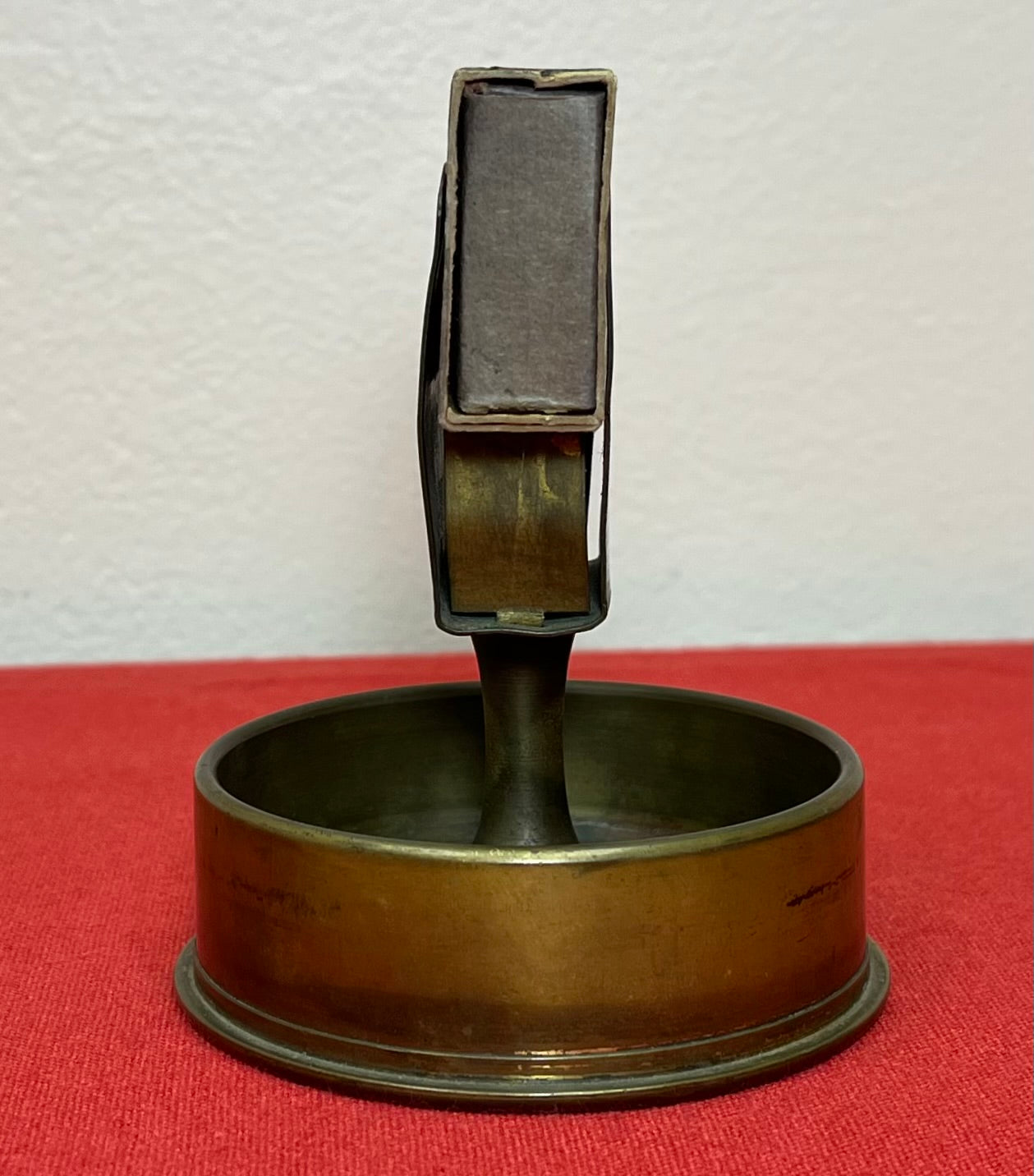 WW2 U.S. 75MM SHELL (TRENCH ART) ASHTRAY & MATCHES