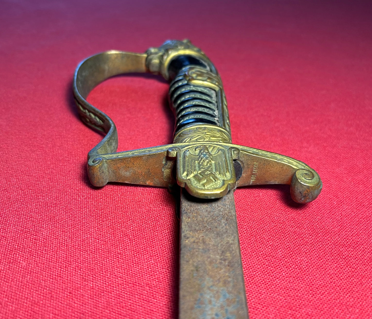 WW2 German Officer’s              Lion Head Sword by Ges Gesch 
(Relic) Battlefield Pickup
