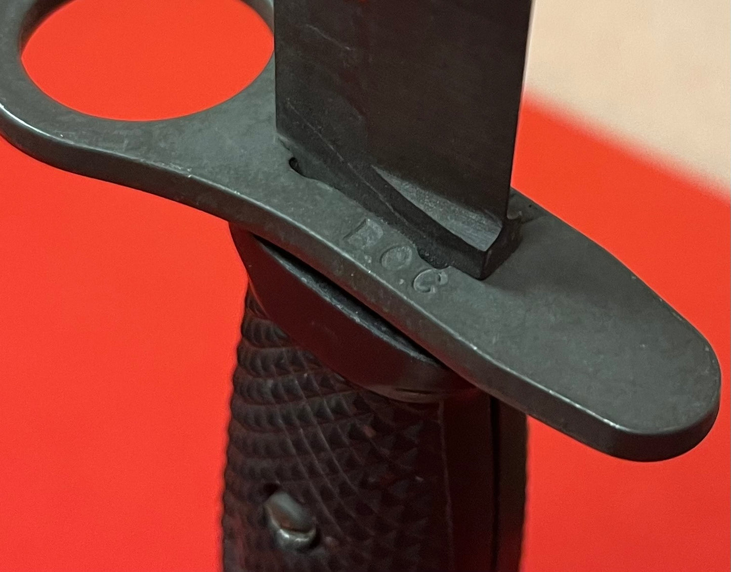Vietnam War - U.S. M7 Bayonet/Fighting Knife by B.O.C W/I U.S.M8A1 PWH Scabbard 1969 M16 Rifle