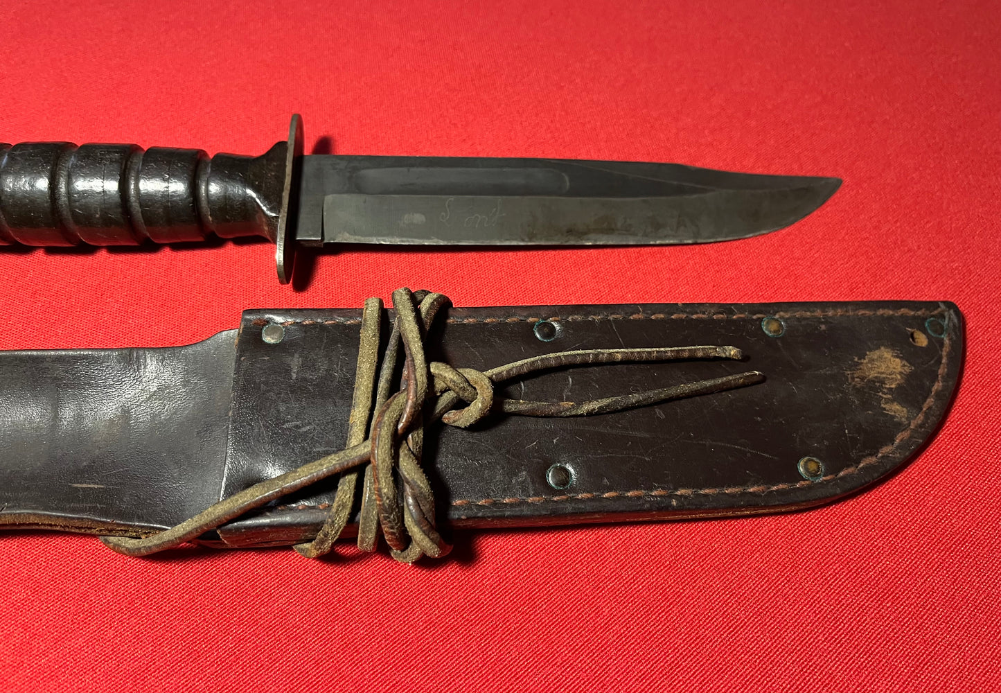 Vietnam Era U.S. CAMILLUS NY MARK 2 Fighting Knife MK2 / Blade "Name" engraved