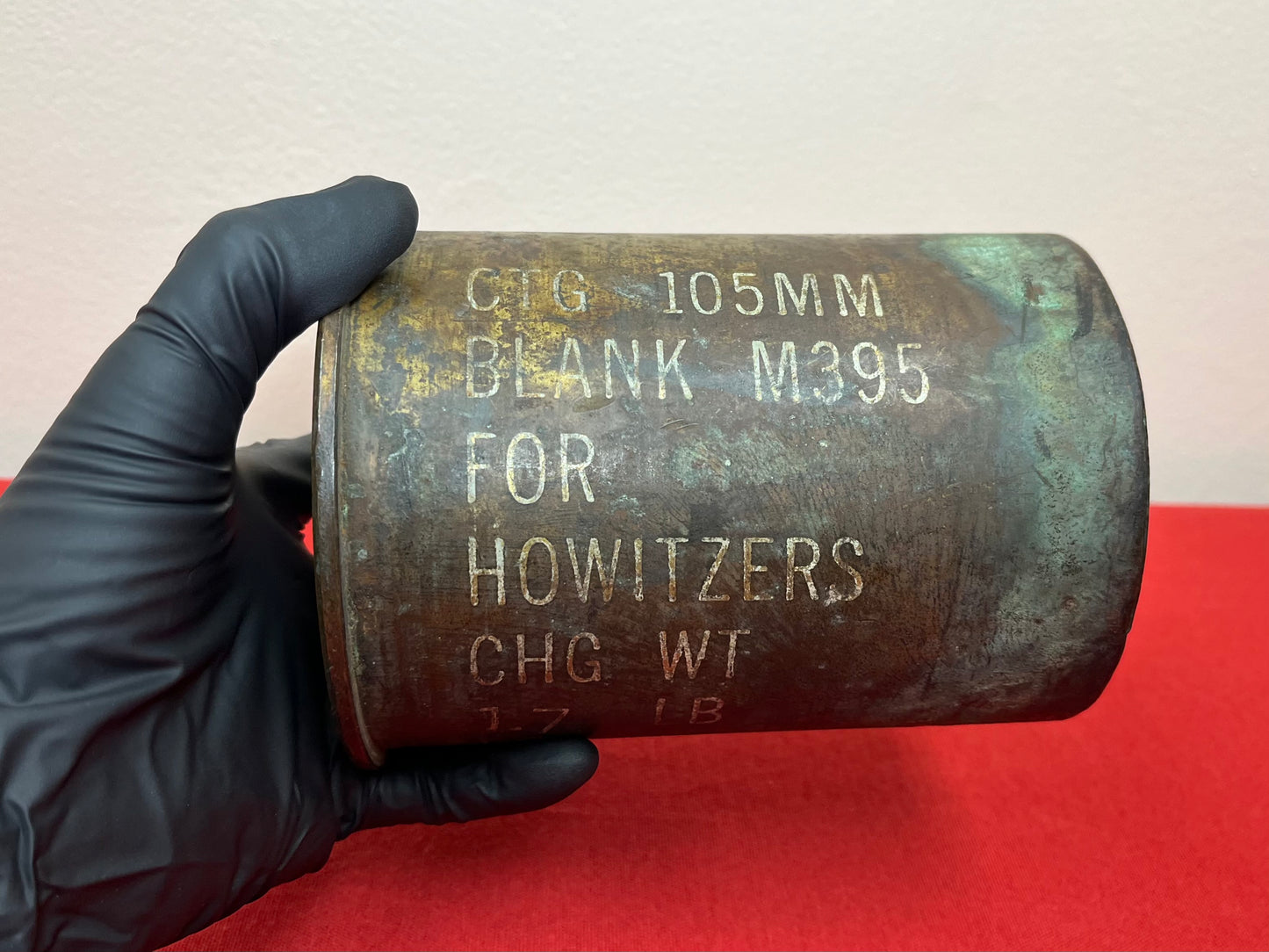 U.S. 105MM HOWITZER ARTILLERY SHELL (BLANK) CASING - VIETNAM ERA
