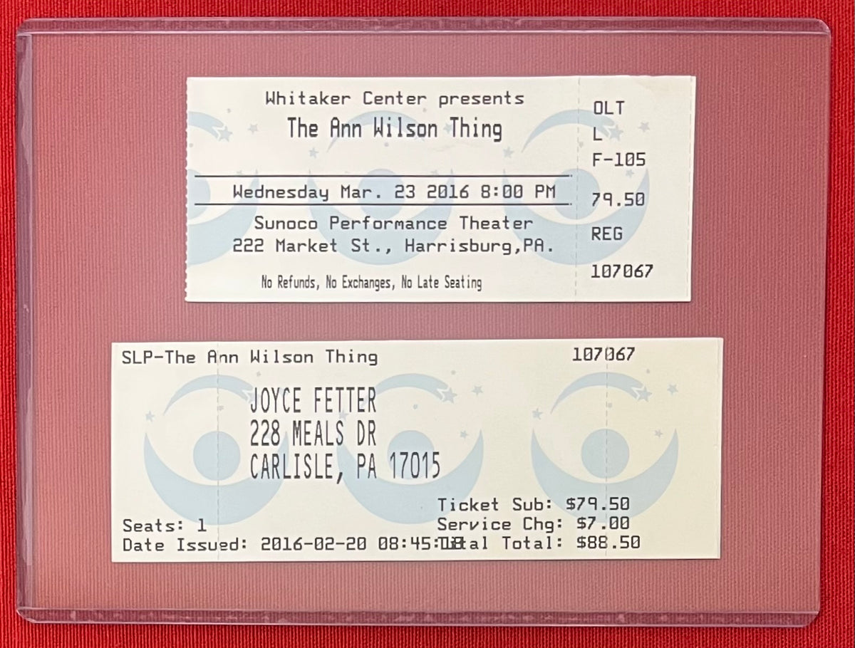 Heart - Ann & Nancy Wilson (Signed) 18x24 Poster Framed & Concert Ticket