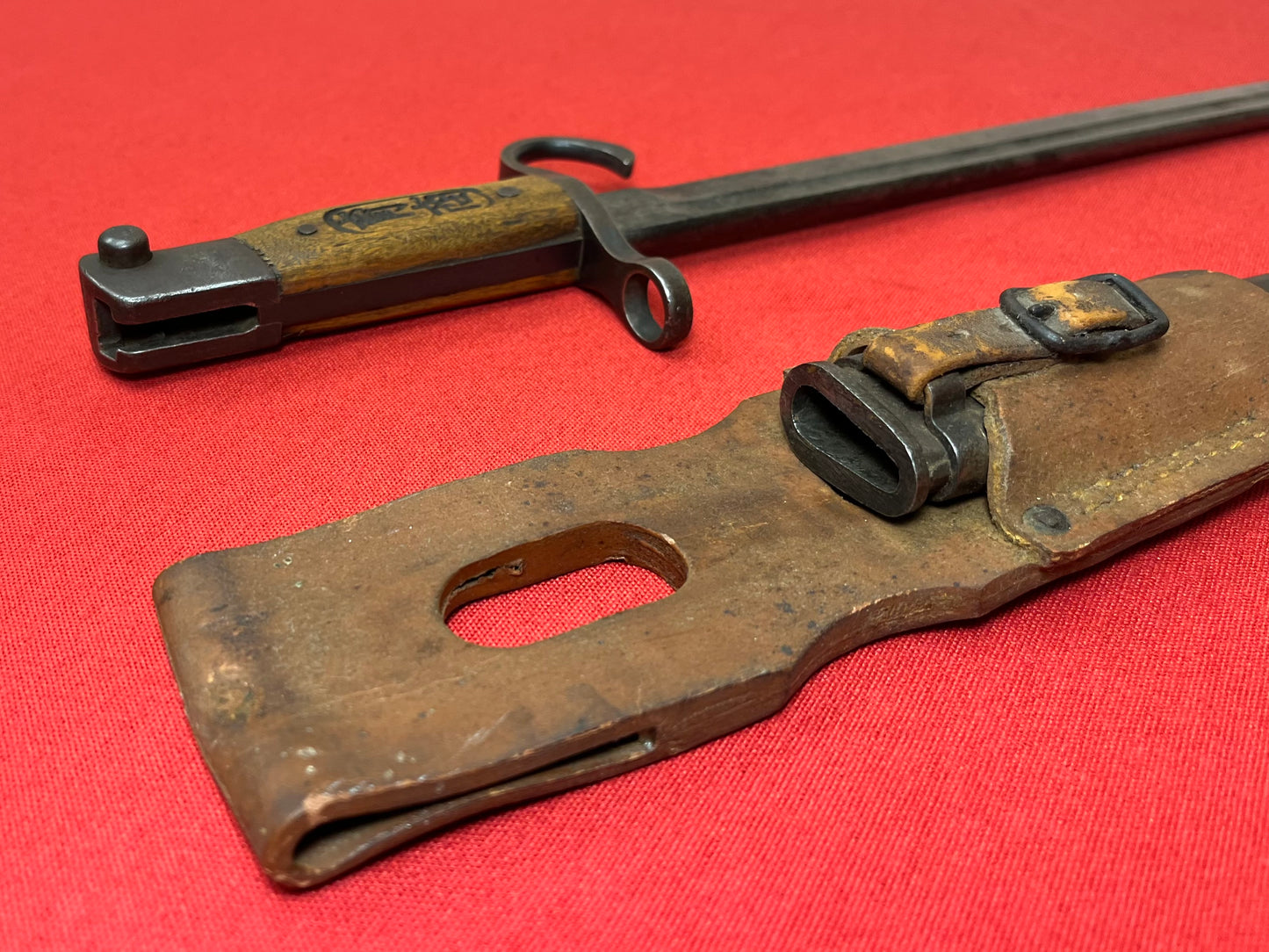 WW2 Japanese Arisaka Type 30 Bayonet & Scabbard W/ Frog