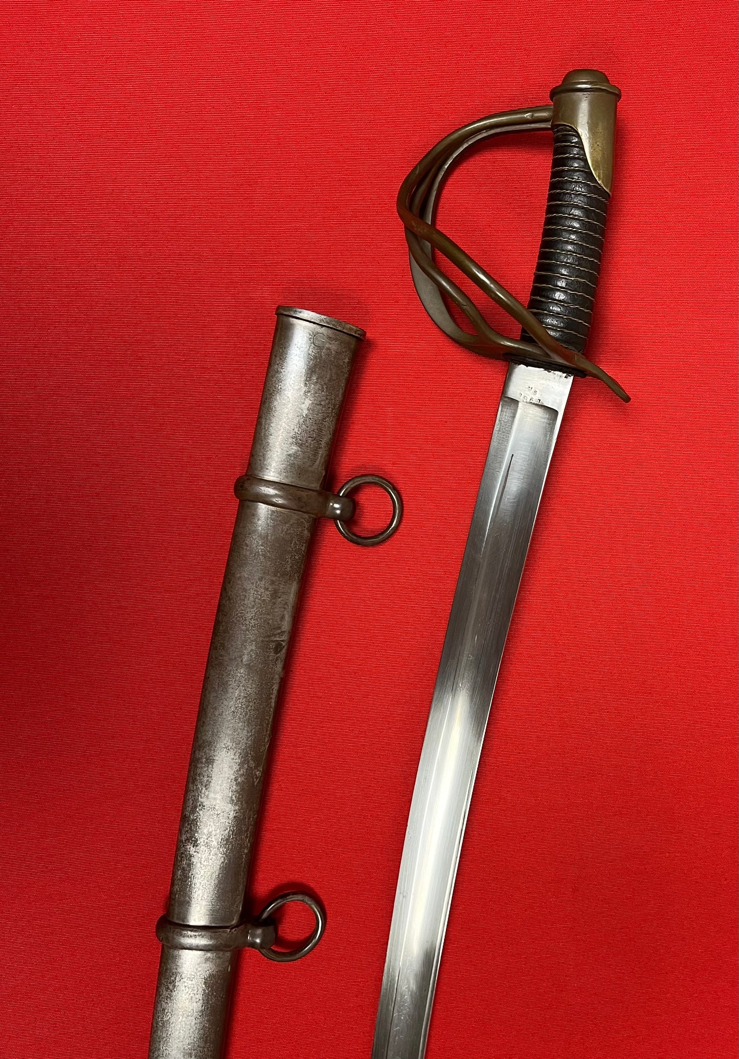 Authentic M1840 U.S. Civil War "Wrist Breaker" Heavy Cavalry Saber/Sword by W. Clauberg Solingen