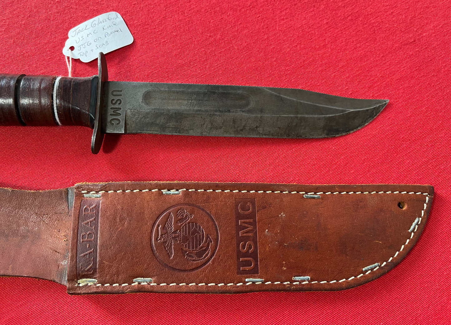 KA-BAR USMC MK2 Fighting / Survival Knife (Veteran Owned) Named- Post War Piece