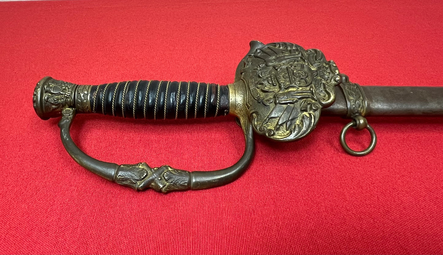 1800’s Sons of Veteran’s GAR Sword Etched Blade General Grant 1861-65 Civil War