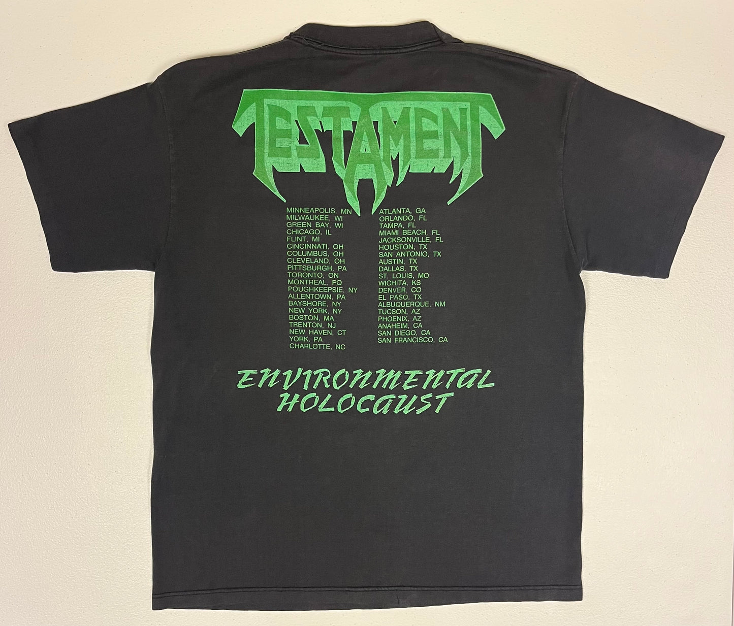 1989 Testament - Environmental Holocaust / Greenhouse Effect T-Shirt Brockum OG