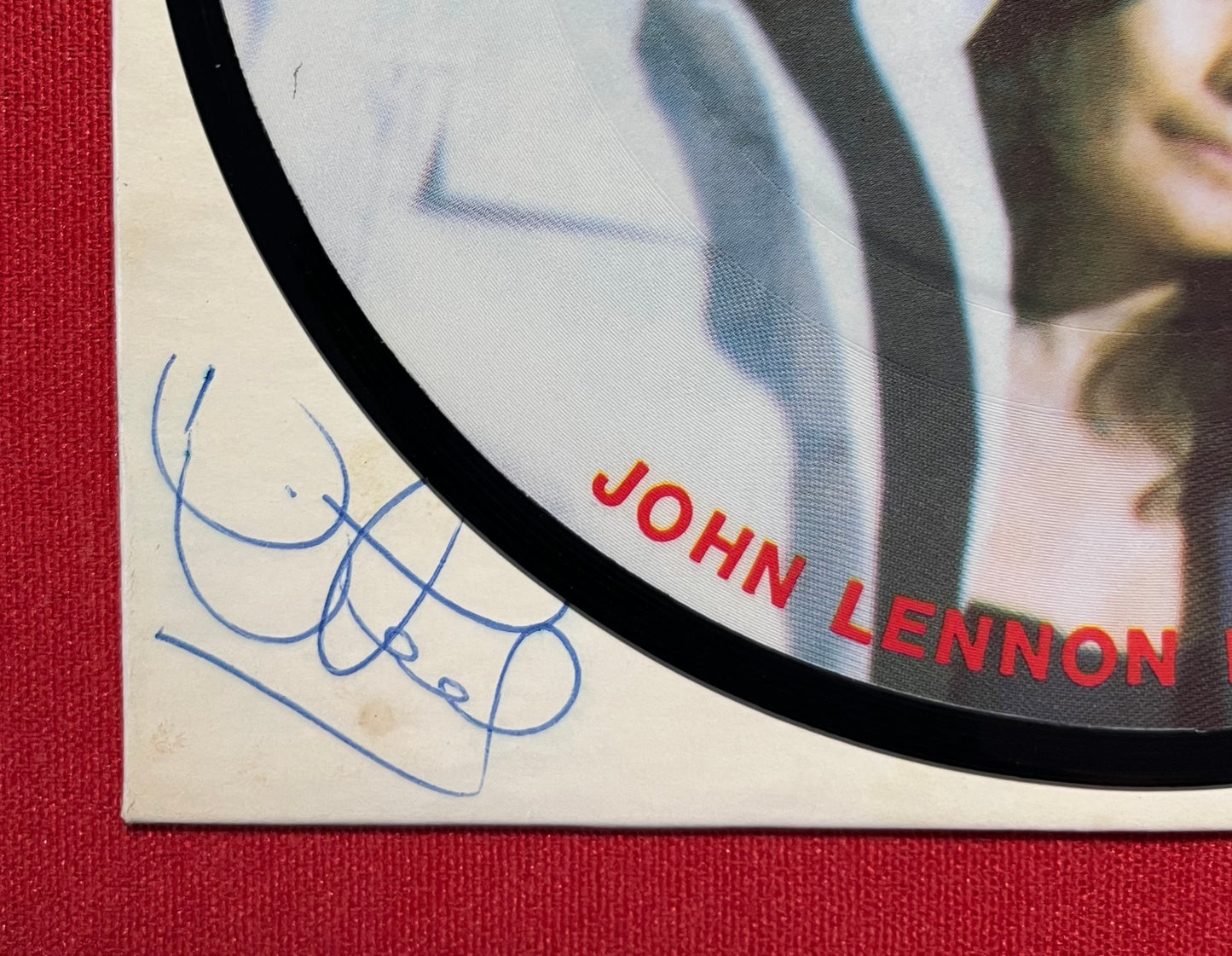 JOHN LENNON- INTERVIEW W/ DAVID PEEL 7" 45 RPM RECORD / PICTURE DISC 1980 SIGNED