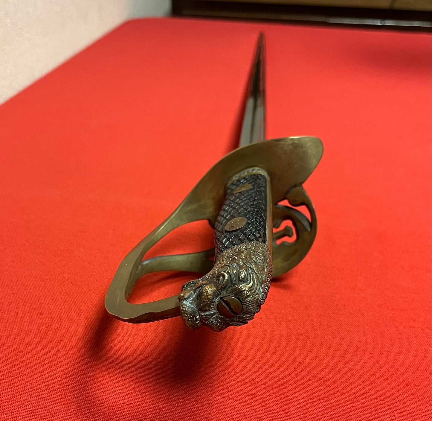 Spanish Army Officer’s “Lionhead” Sword & Scabbard - Authentic