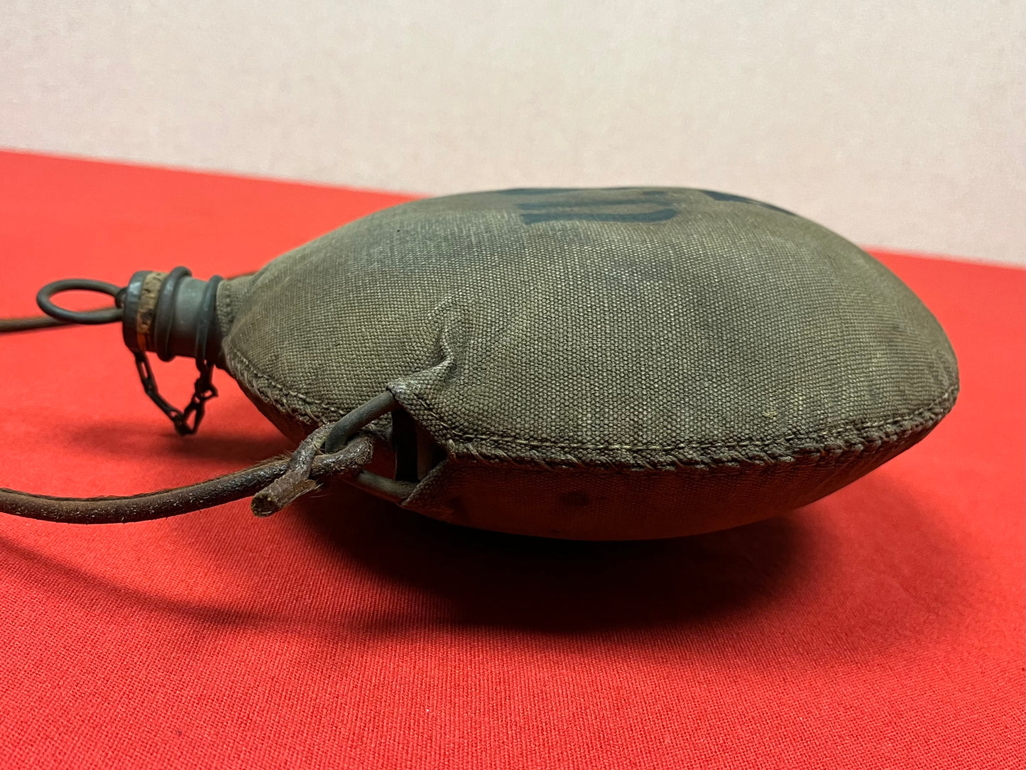 Original U.S. Indian Wars M1878 Canteen & Leather Shoulder Strap