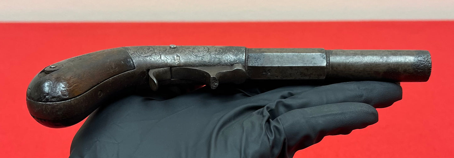 Original U.S. Civil War Era Bacon & Co .34cal Underhammer Rifled Percussion Boot Pistol Circa 1855 Scarce 57 of 500