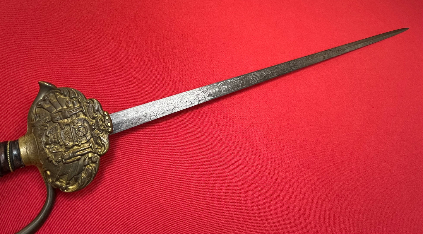 1800’s Sons of Veteran’s GAR Sword Etched Blade General Grant 1861-65 Civil War