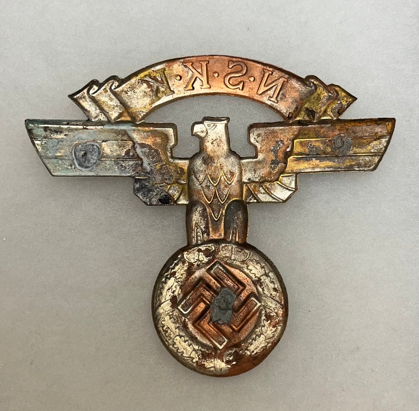 Original WW2 German N.S.K.K Large Cap Eagle (4 Inch) Insignia