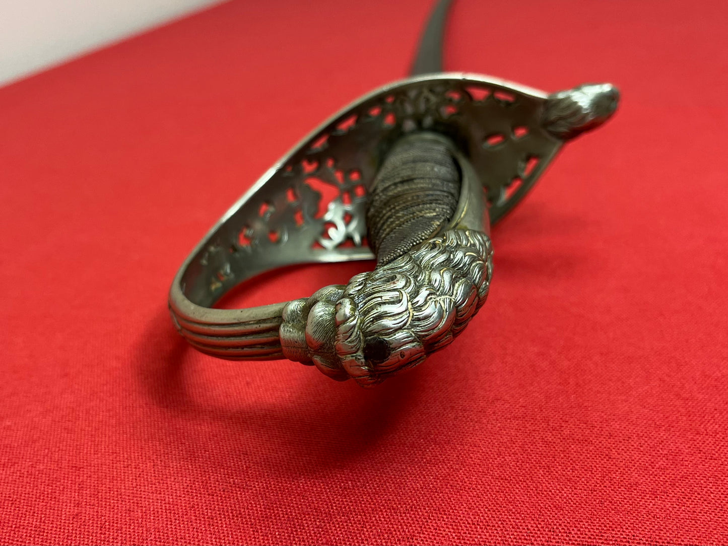 Pre-Spanish American War Spanish Officer’s (High Ranking) Silver Hilted Lions Head Sword Toledo Dated 1860