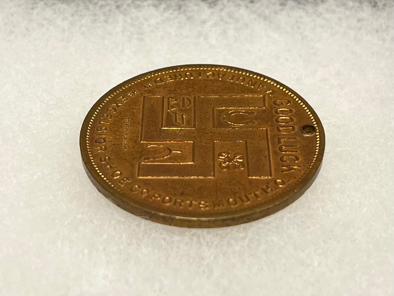 1910 Boyscouts of America “Swastika” Advertising Token Scarce (Shoe For Boys) Excelsior Shoe Co.