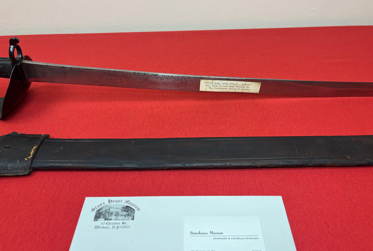 P1859 English Enfield Rifle Naval Cutlass Bayonet - Stone House Museum