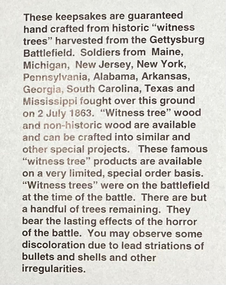 The Battle of Gettysburg - LTG James Longstreet’s (Witness Tree) Piece of Wood