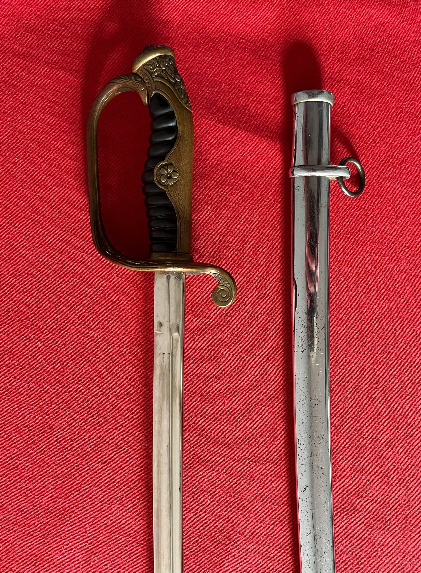 Original WWII Era Imperial Japanese Army Type 19 Kyu-Gunto Parade Sword and Scabbard