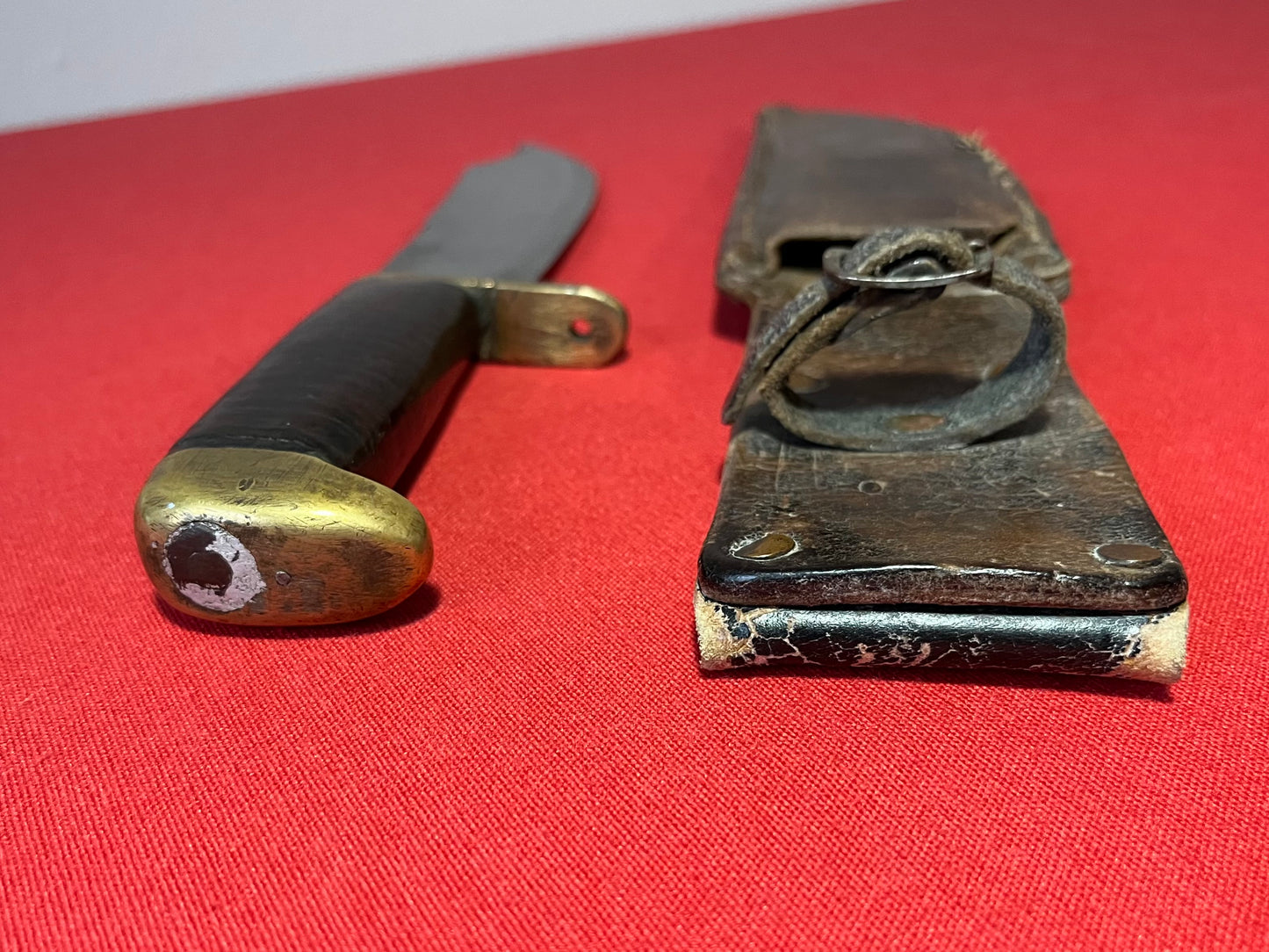 WW2 U.S Fighting Knife "Bowie Style" Theater Made with Named Scabbard
