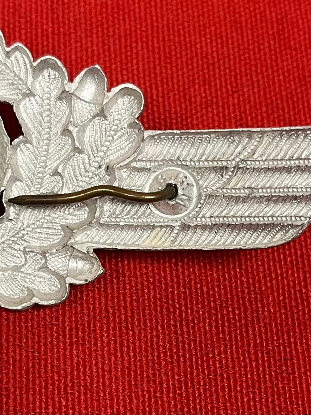 Authentic WWII German Luftwaffe (Airforce) Visor Cap Wreath & Cockade D.R.G.M