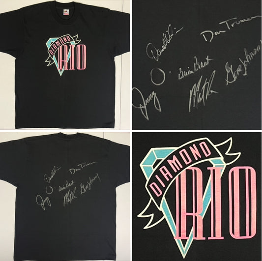 Diamond Rio - Band T-Shirt Autographed Six Signatures XL