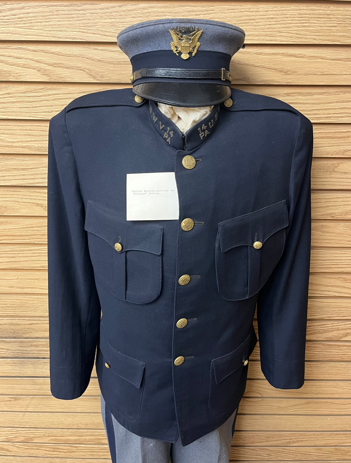U.S. SPANISH AMERICAN WAR VETERAN’S UNIFORM - 14TH P.A. (NAMED) WILLIAM HUDSON