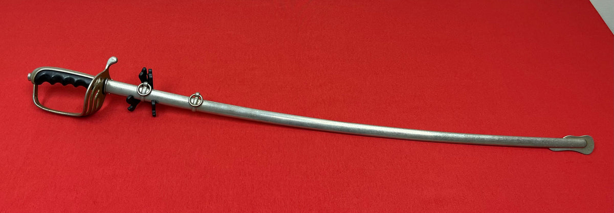 WW2 Era U.S. M1902 Officer’s Sword & Scabbard Engraved-Eastern Military Academy
