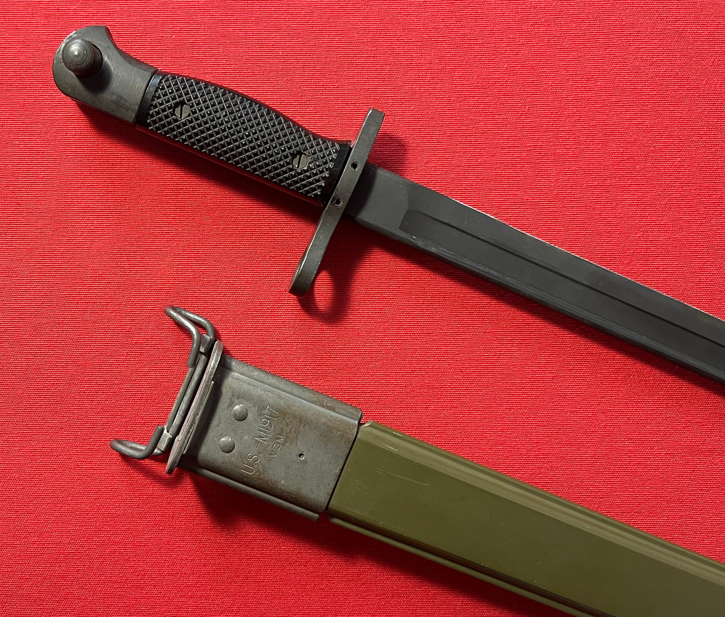 Vietnam Era US M1917 Bayonet by Canadian Arsenals W/ VZM Scabbard Trench Shotgun