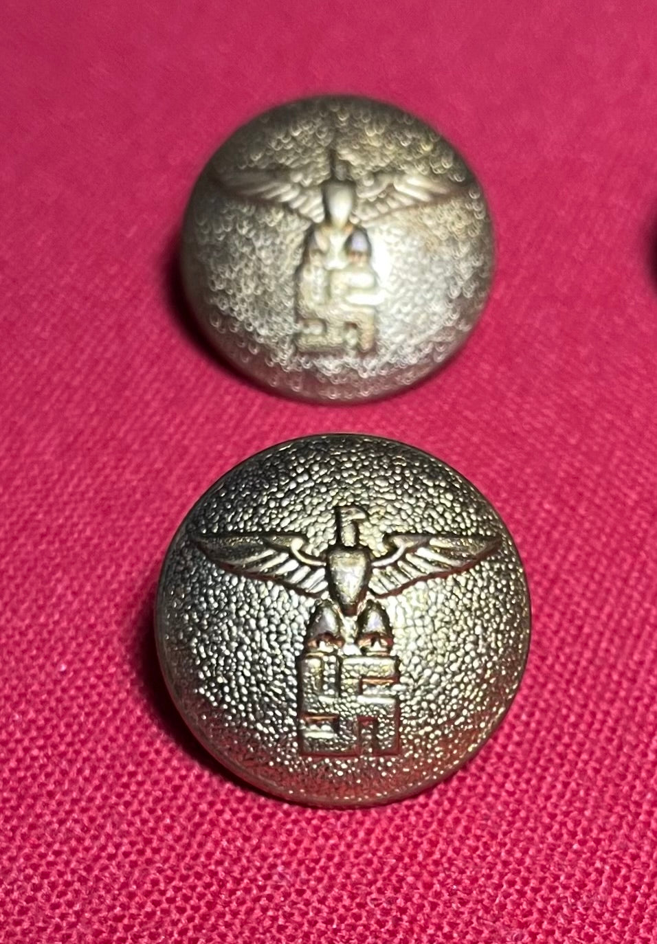 Original German NSDAP Nazi Party Political Uniform Buttons RZM Marked (Set of 6)