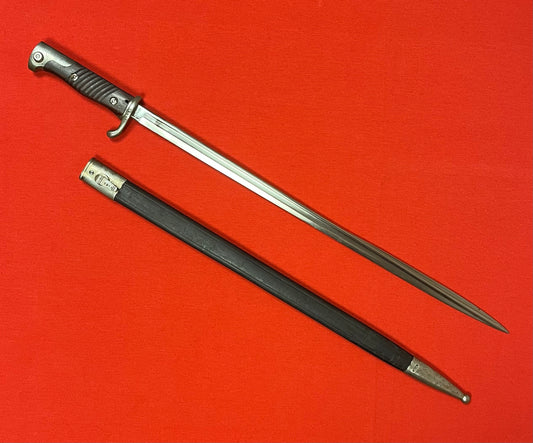 WW1 Era M1898 German "Quill Point" Bayonet W/ Matching Numbers by Simson & Co Suhl