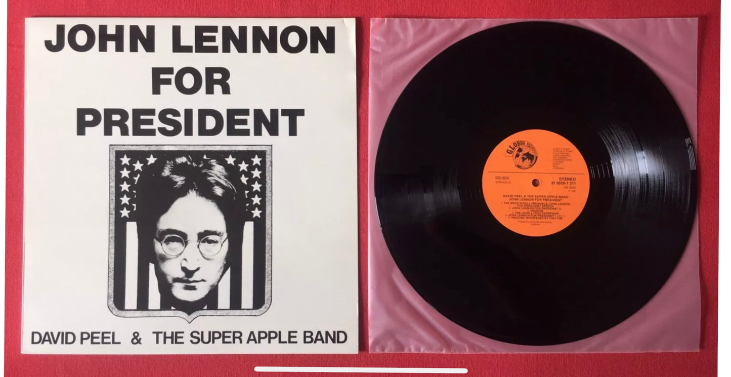 David Peel & The Super Apple Band / John Lennon for President / Czechoslovakia Pressing - Beatles