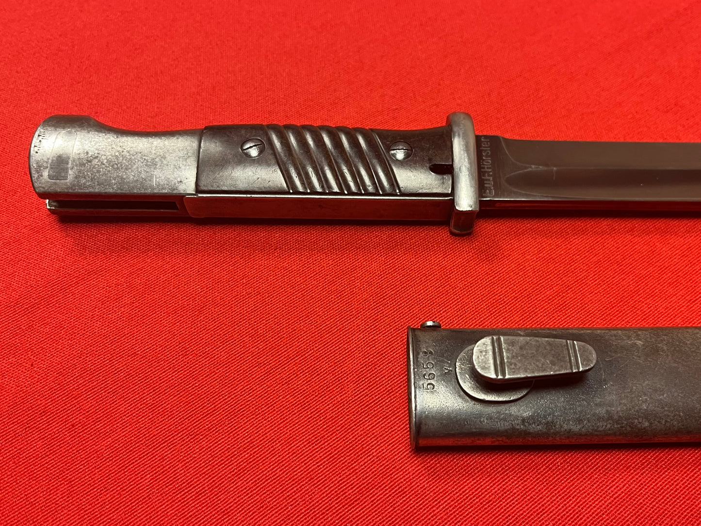 WW2 WWII German K98 Mauser Bayonet by E.U.F HORSTER 1940