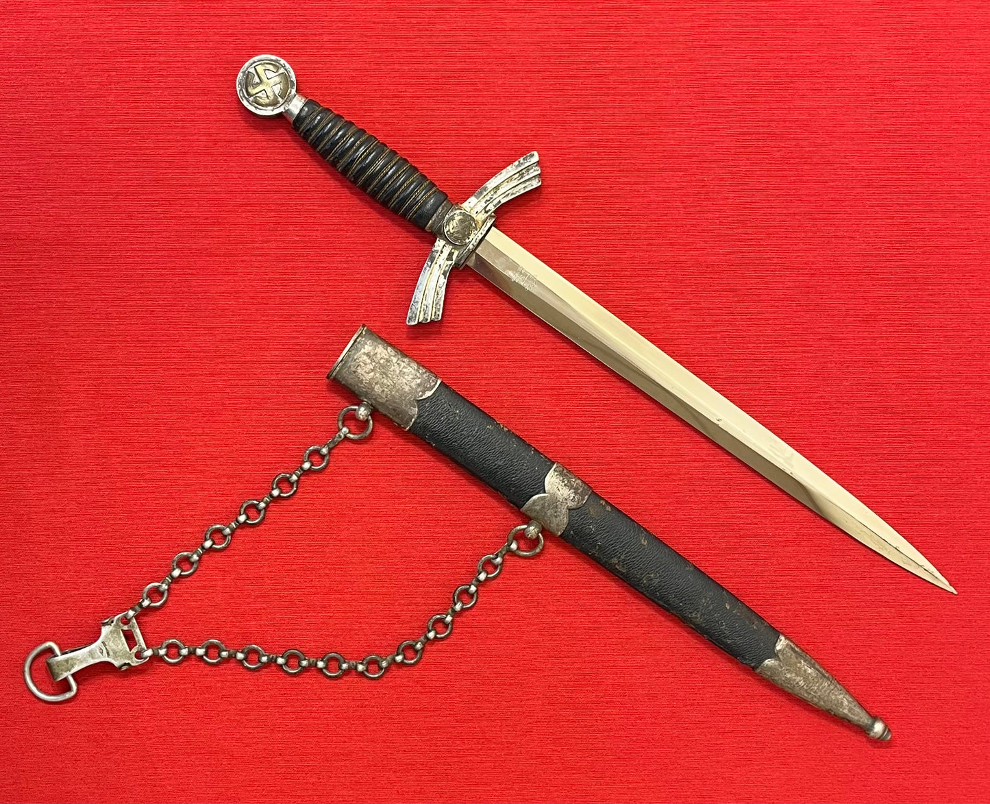 WWII German 1st Model Luftwaffe Dagger Personally Owned & Name Engraved to "Pilot" Horst Petzschler JG 31 & 51