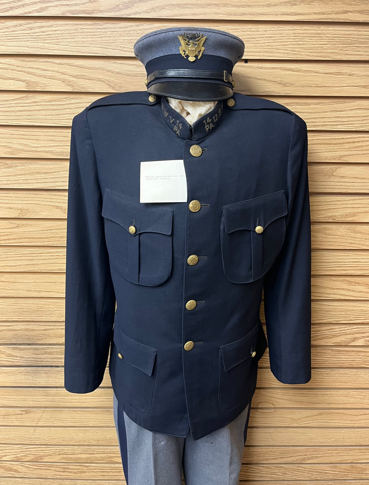 U.S. SPANISH AMERICAN WAR VETERAN’S UNIFORM - 14TH P.A. (NAMED) WILLIAM HUDSON