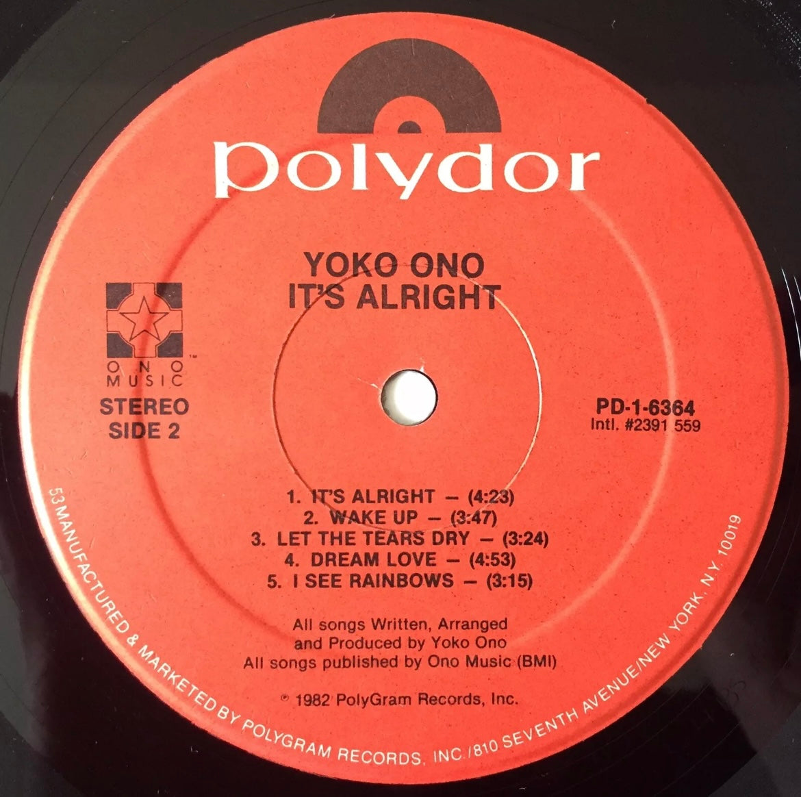 Yoko Ono- WHYY Radio Station LP Record (Personally Owned) & Signed Copy w/ Letter 1 of 50 Beatles!!!