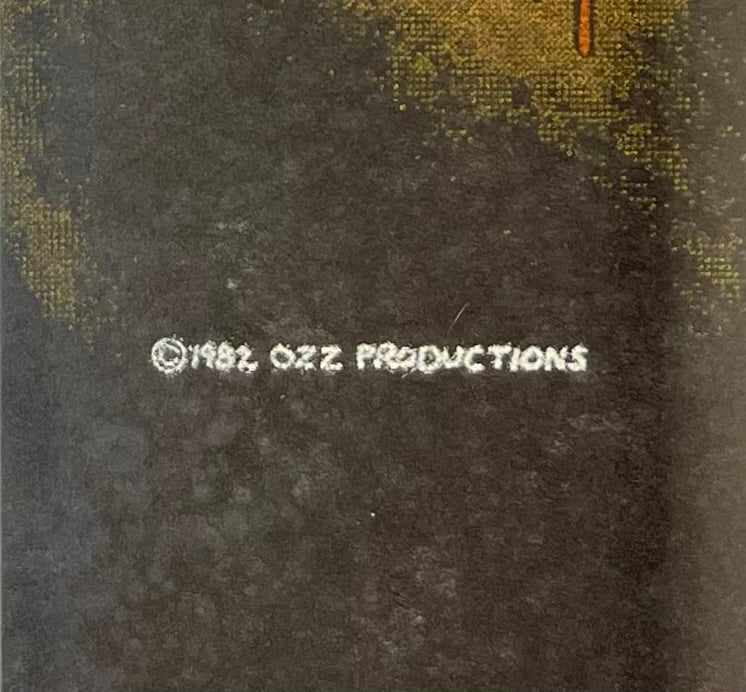 1982 Ozzy Osbourne Felt Poster & Frame - Diary Of A Madman 20x16 Ozz Productions OG - Scarce