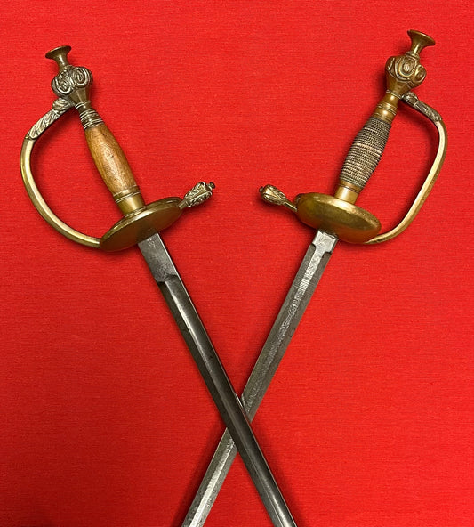 IMPERIAL GERMAN-PRUSSIAN OFFICER’S COURT SWORDS CIRCA 1880-90s ENGRAVED