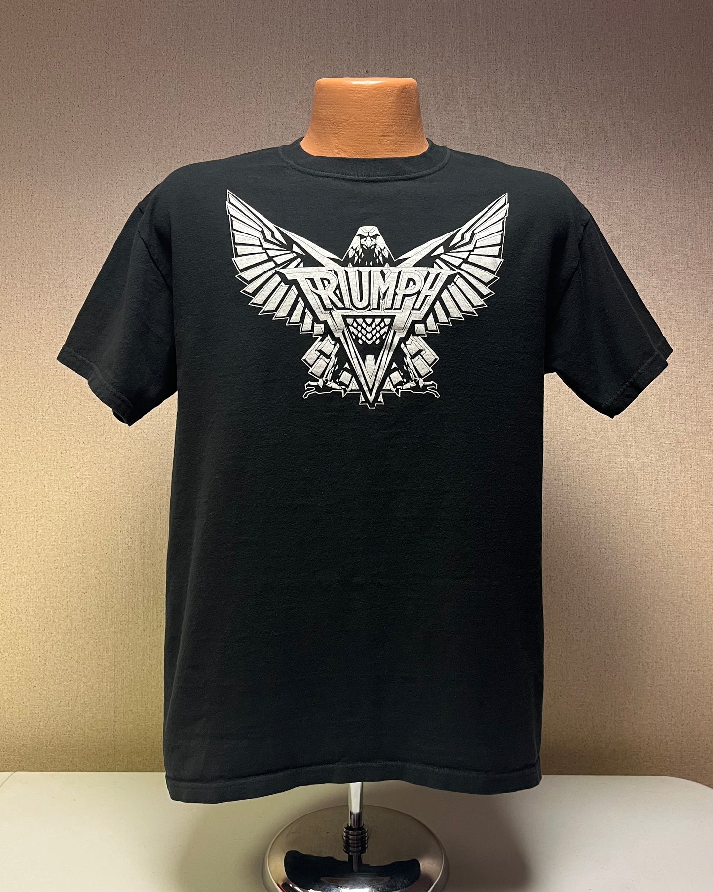 Vintage 80s-90s Triumph Band / Music T-Shirt by M&O Knits 100% Cotton - Medium
