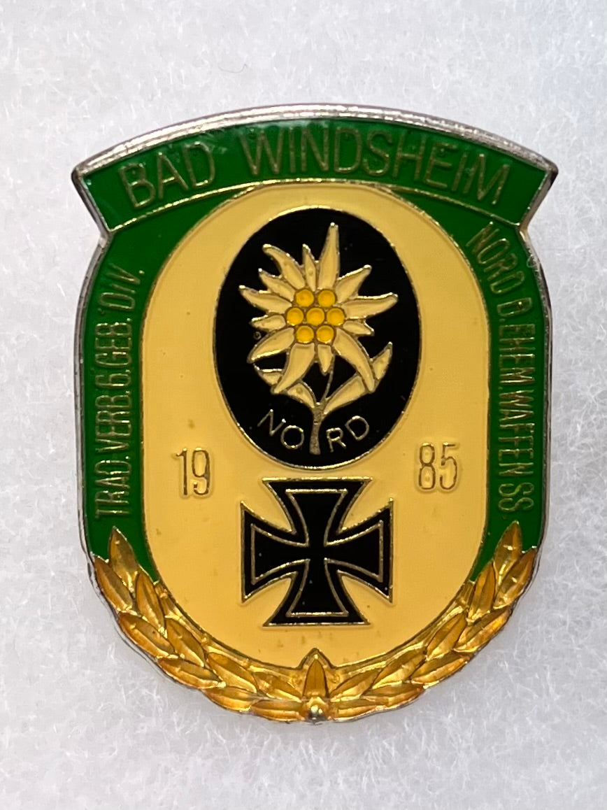 WW2 German SS 6th Mountain Div. Veteran’s Reunion Pin Collection - Bad Windsheim