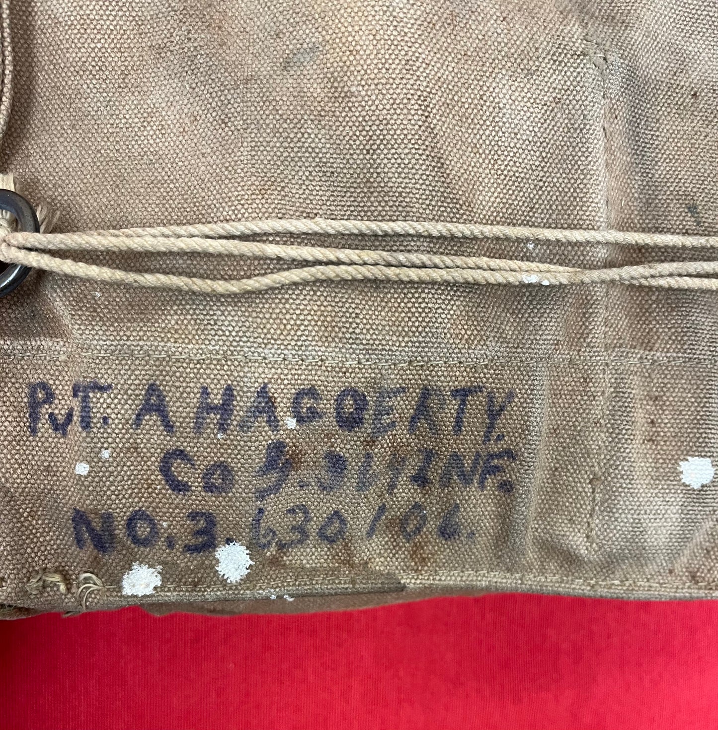 Original U.S. WWI M1917 SBR Gas Mask & Carry Bag - 91st Division Andrew Haggerty
