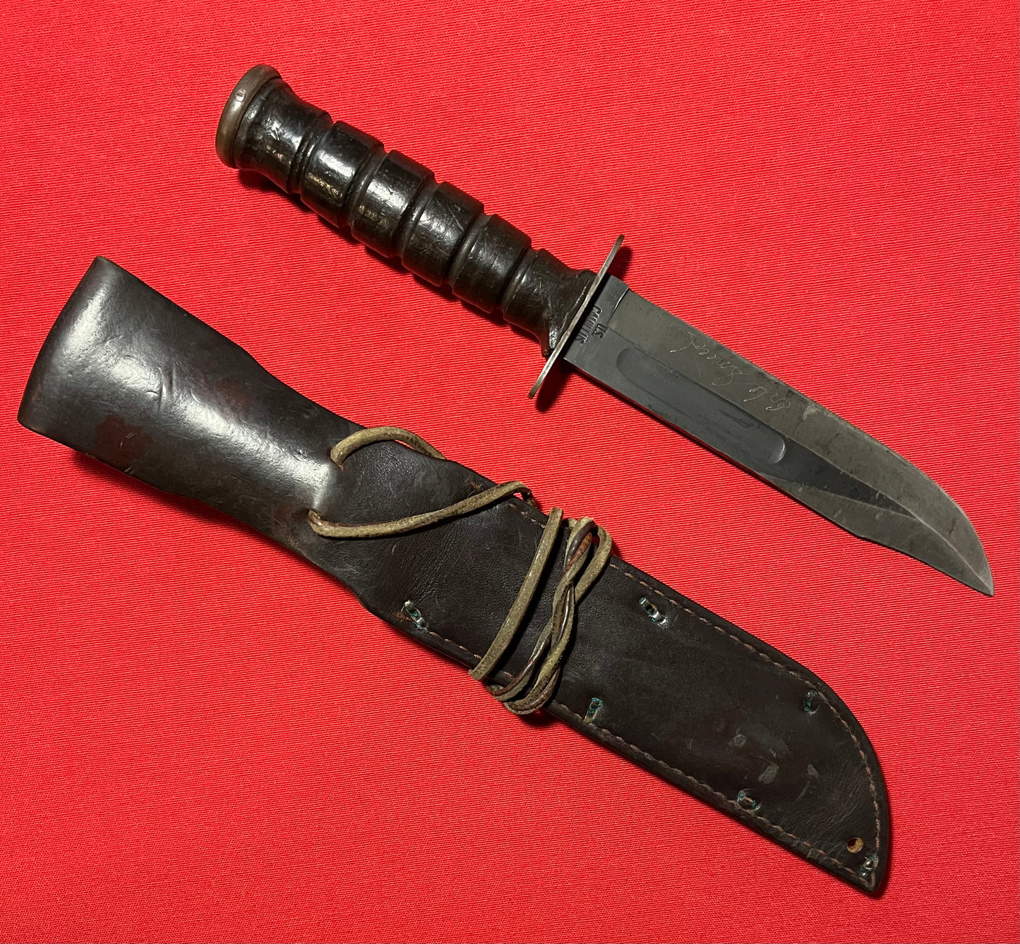 Vietnam Era U.S. CAMILLUS NY MARK 2 Fighting Knife MK2 / Blade "Name" engraved