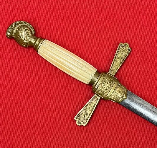 U.S. Civil War Era Militia Non Comissioned Officer’s Sword Knights Head Pommel C.1850