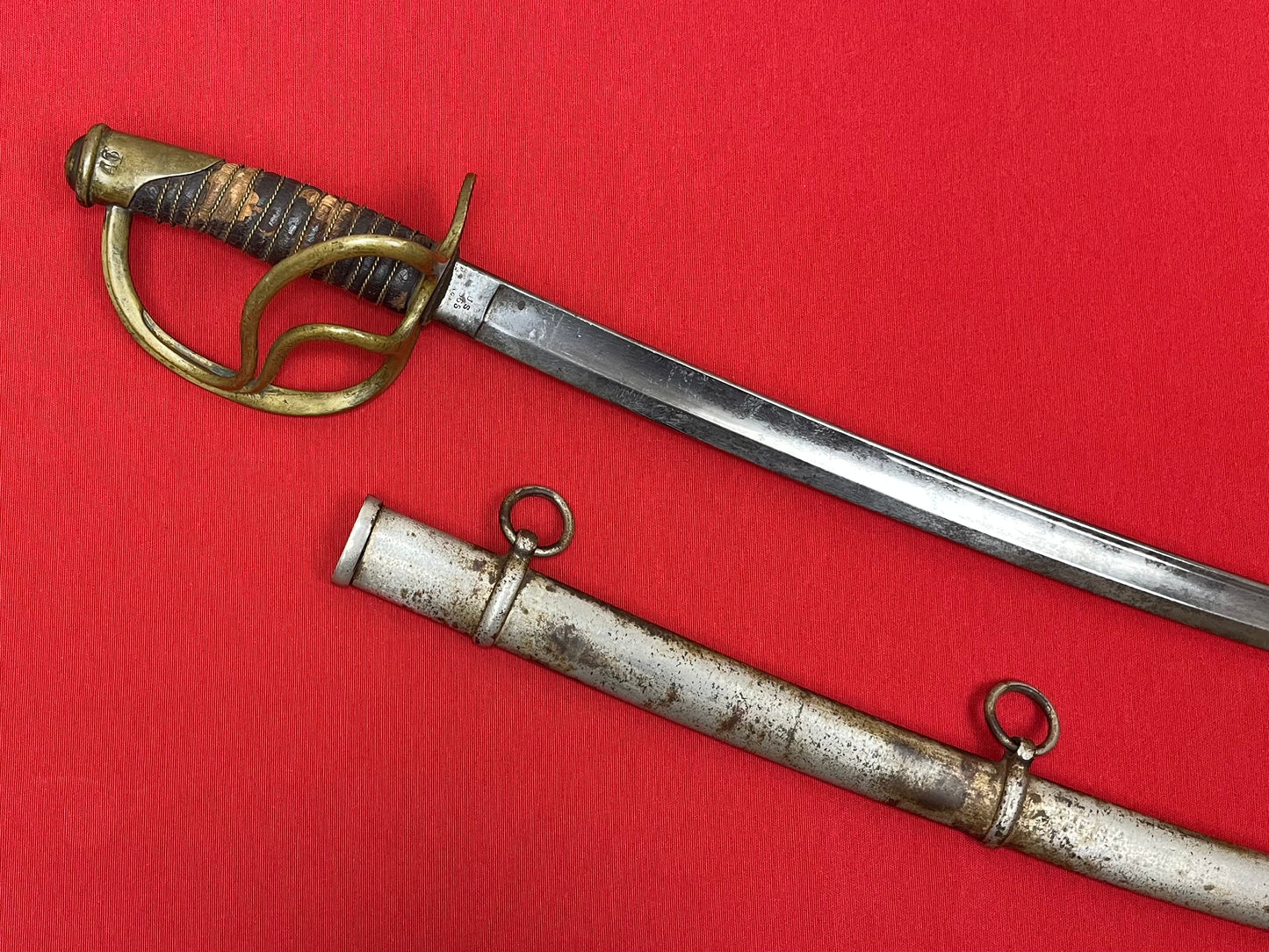 SCARCE - U.S. MODEL 1860 LIGHT CAVALRY SABER & SCABBARD BY - C. ROBY