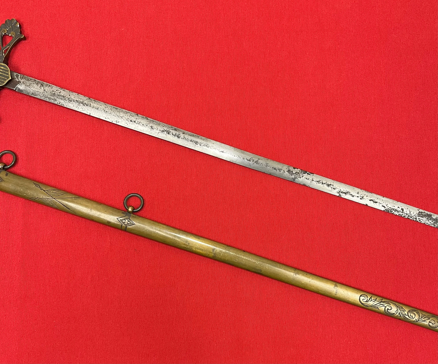 Pre-Civil War Militia Eagle Head Sword W.V.C Shield Circa 1830-50
