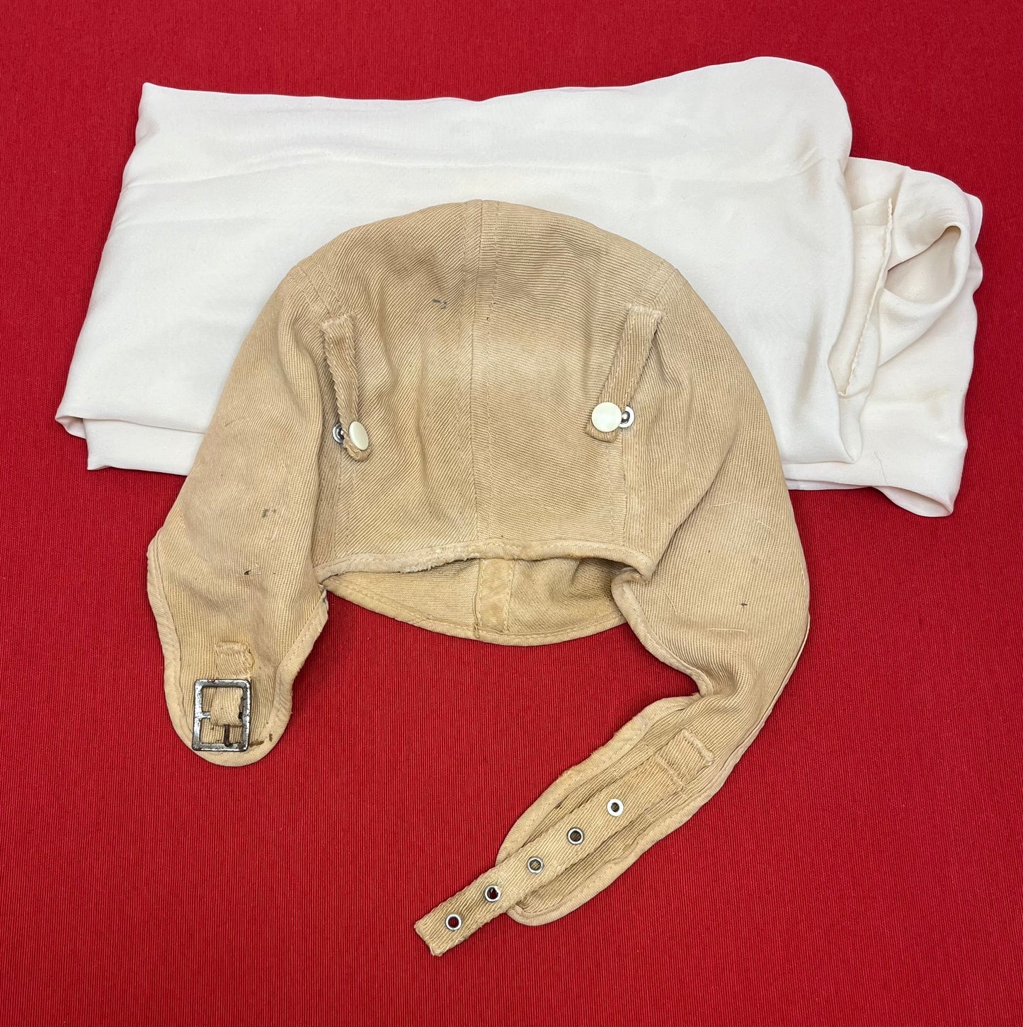 WW2 ERA U.S. NAVY MK-1 AVIATOR GOGGLES CAP & SCARF