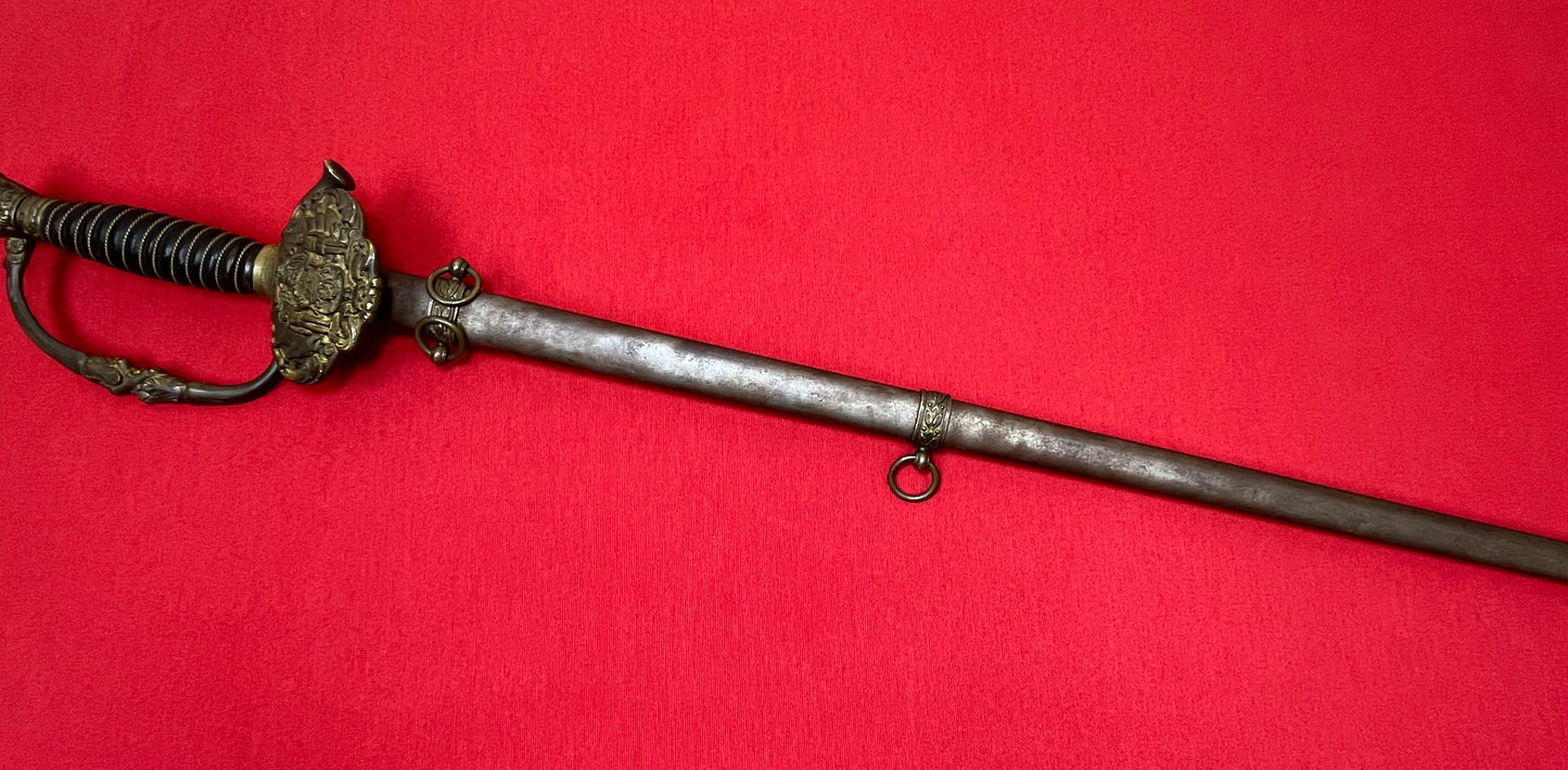 1800’s Sons of Veteran’s GAR Sword Etched Blade General Grant 1861-65 Civil War