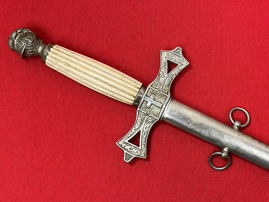 1800's Masonic Fraternal Order Sword by Chas Naylor Phila. P.A.