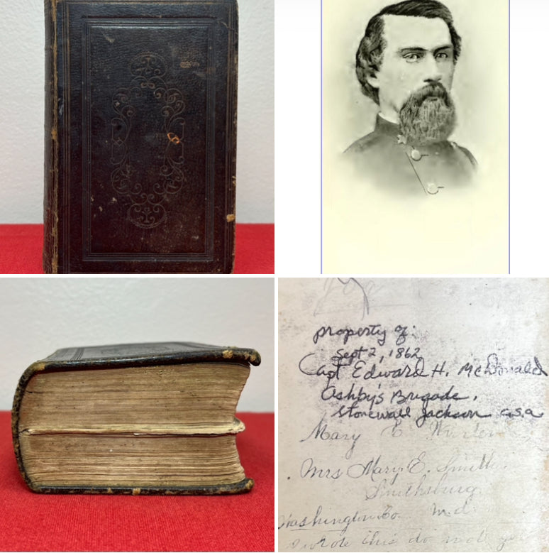 Civil War Bible Personally Owned by Maj. Edward H. McDonald of the 11TH VA C.S.A. - Gettysburg & Antietam