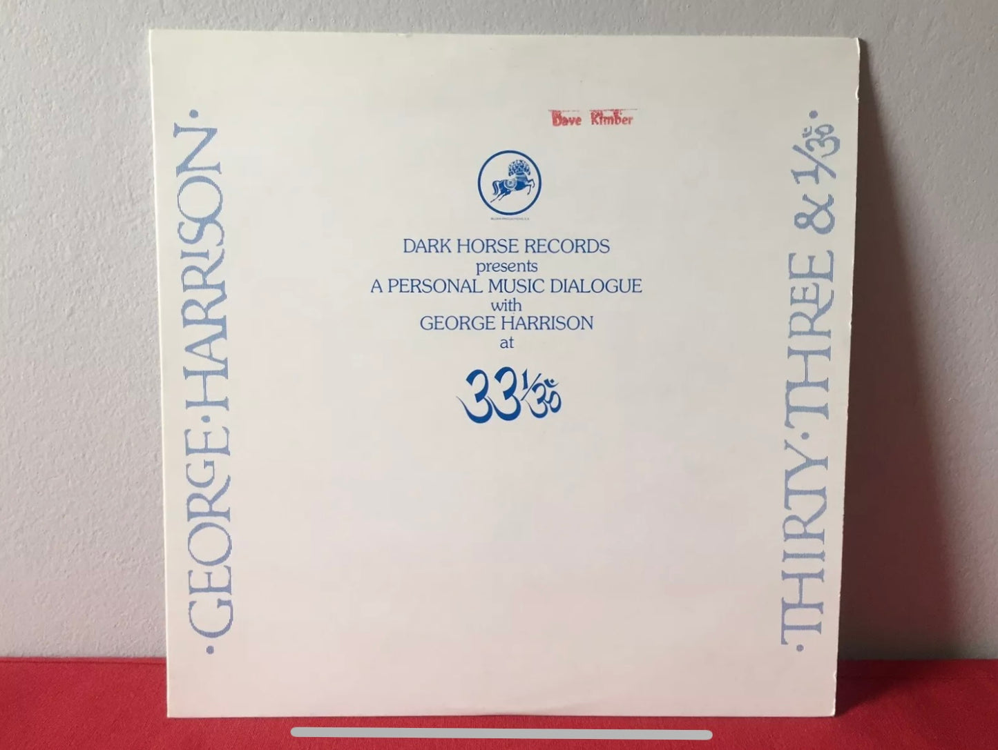 George Harrison- A Personal Music Dialogue (Promo Copy) Dark Horse Record / Beatles