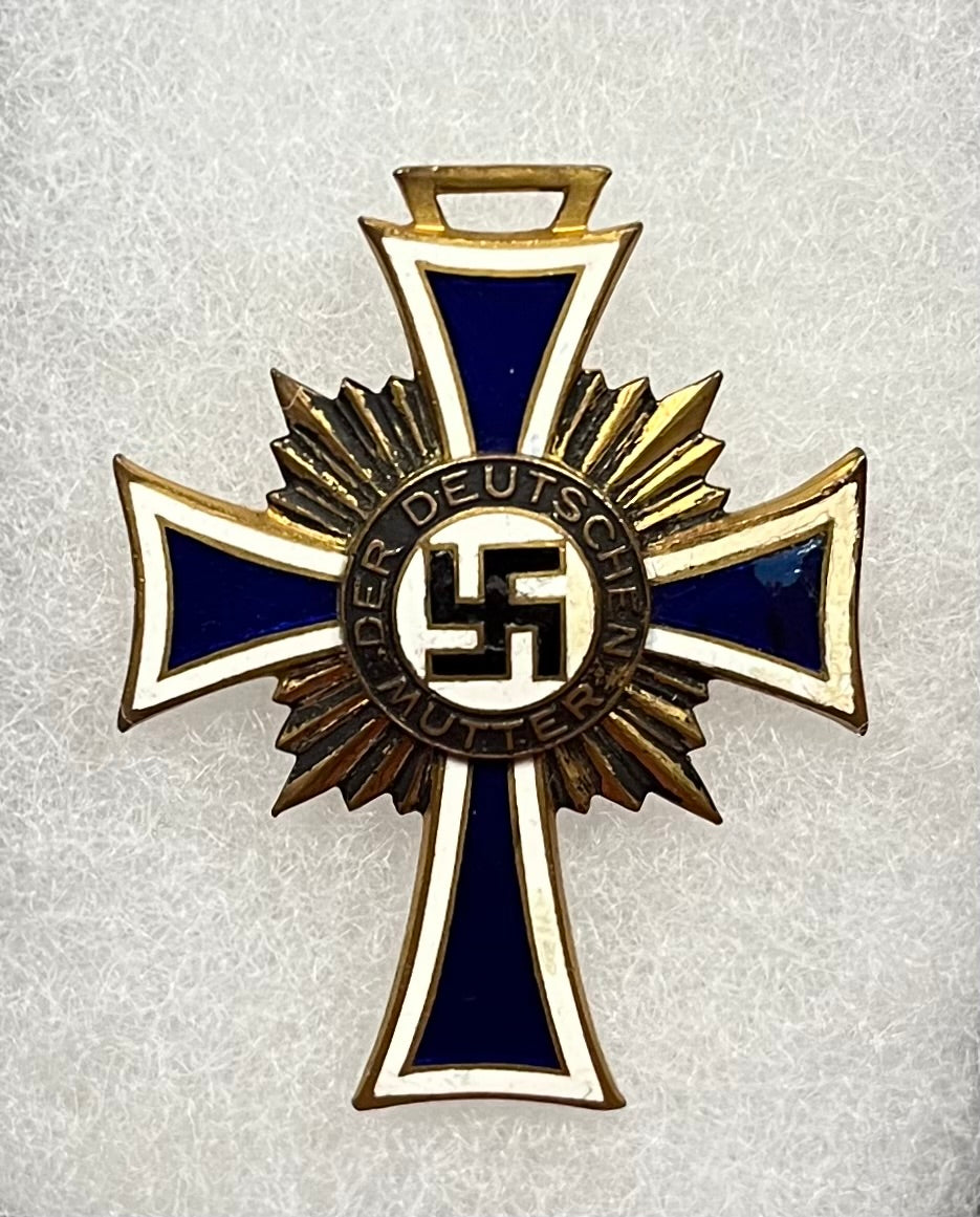 WWII Era German Mother’s Cross (Ehrenkreuz der Deutschen Mutter) In Gold